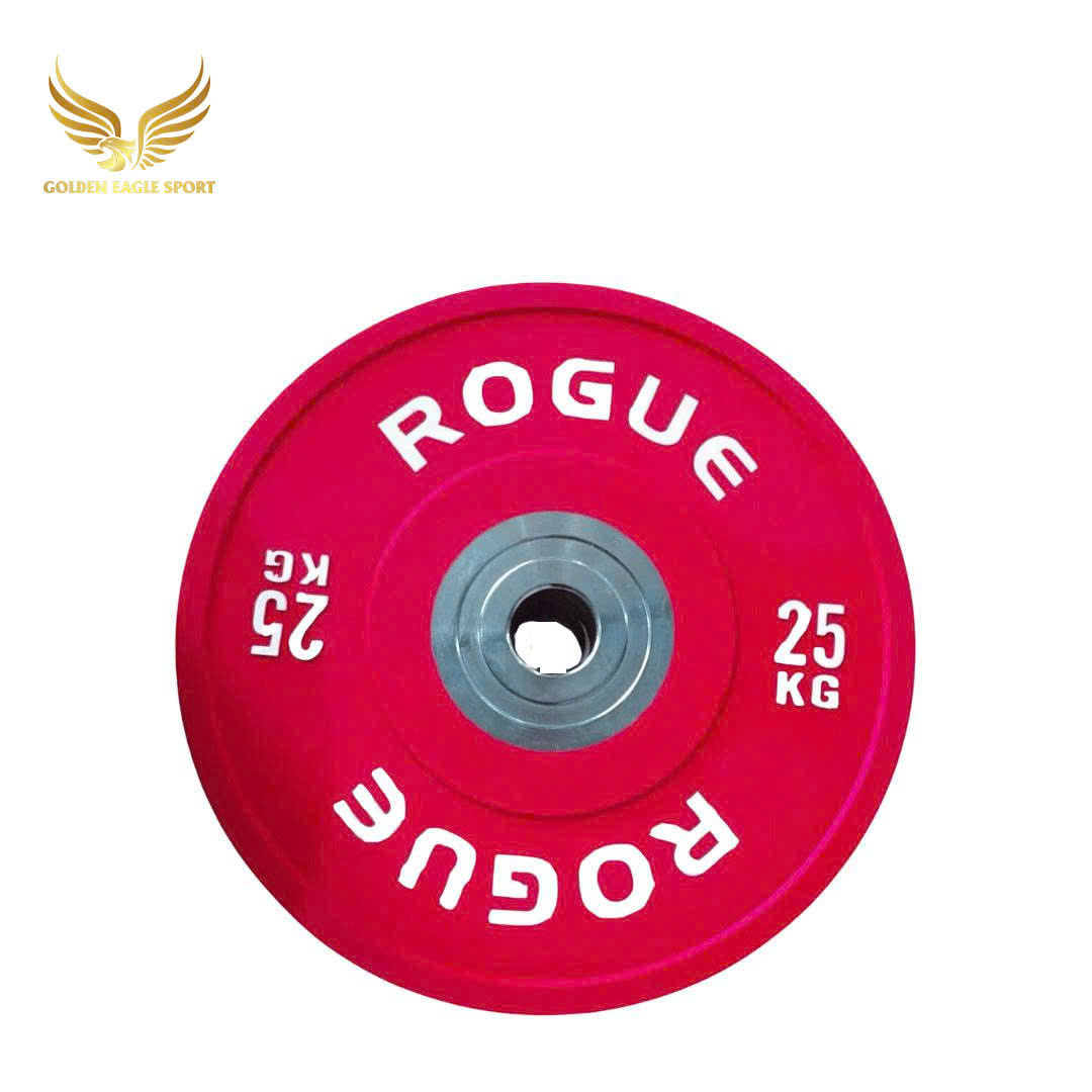Tạ bánh cao su lõi thép nhỏ ROGUE cao cấp  lỗ 50 nhập khẩu (set 5-25kg)