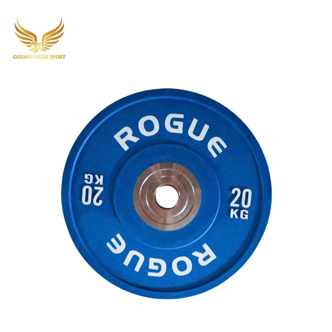 Tạ bánh cao su lõi thép nhỏ ROGUE cao cấp  lỗ 50 nhập khẩu (set 5-25kg)