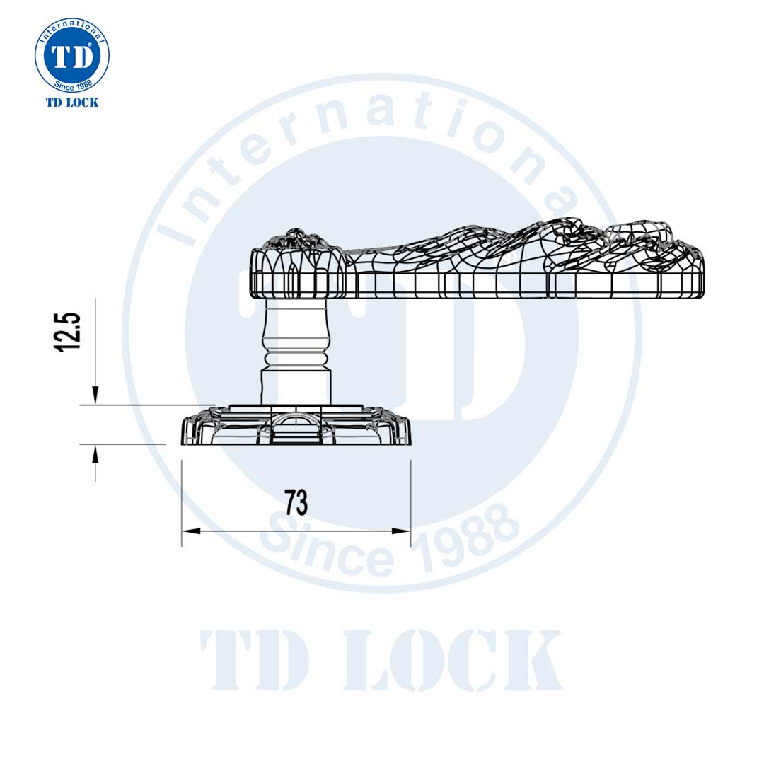 KHÓA TAY GẠT CỬA GỖ ROMA - BDH-340340-G CỬA CHÍNH GOLD