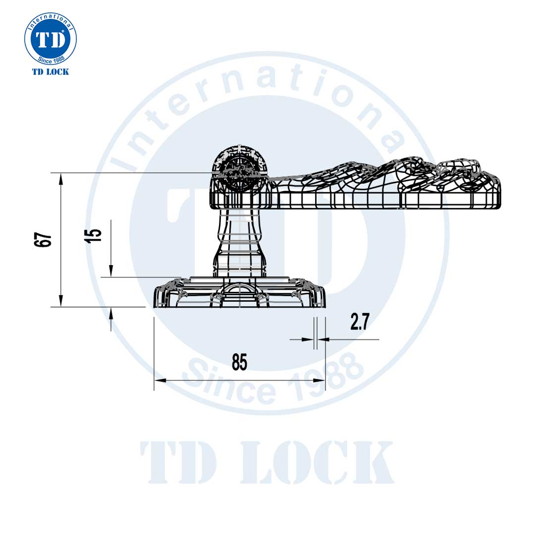 KHÓA TAY GẠT CỬA GỖ ROMA - BPH-274540-2 CỬA SẢNH