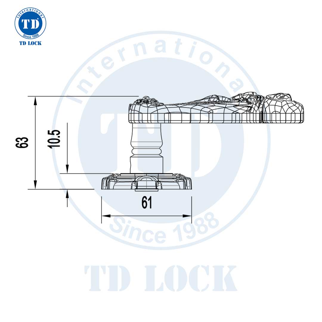 KHÓA TAY GẠT CỬA GỖ ROMA - BTP-240240-2 CỬA PHÒNG