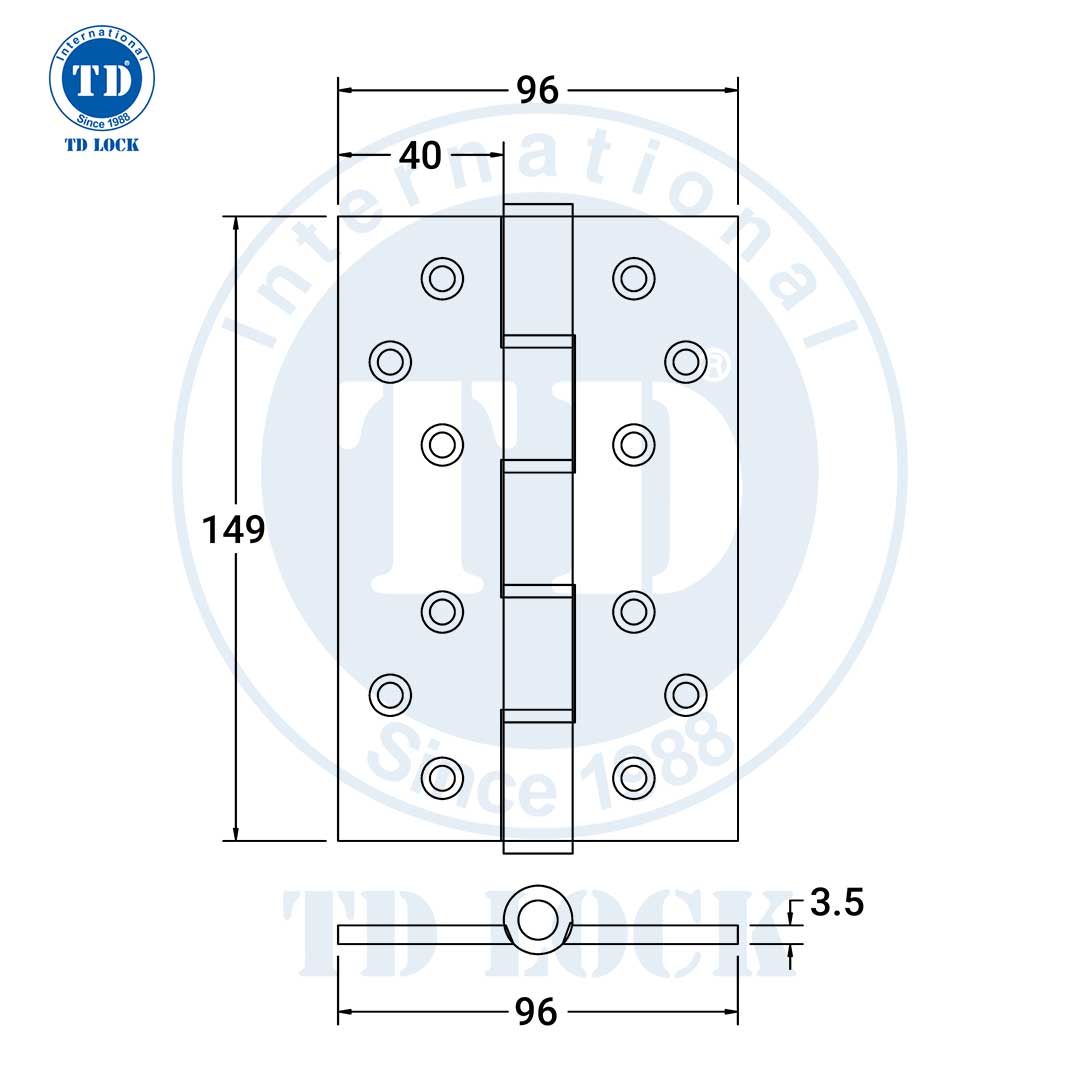 BẢN LỀ CỬA GỖ - BBL-680006 VÀNG MỜ