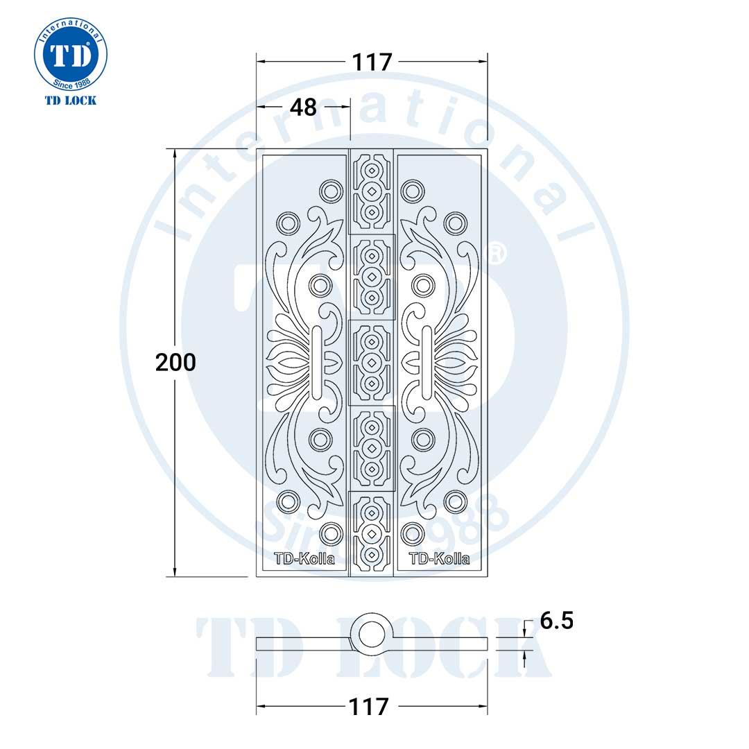 BẢN LỀ KOLLA CỬA GỖ - BBL-69200-2C