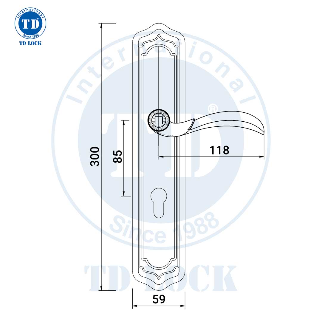 KHÓA TAY GẠT CỬA GỖ OMA - BDH-052052-2 CỬA CHÍNH