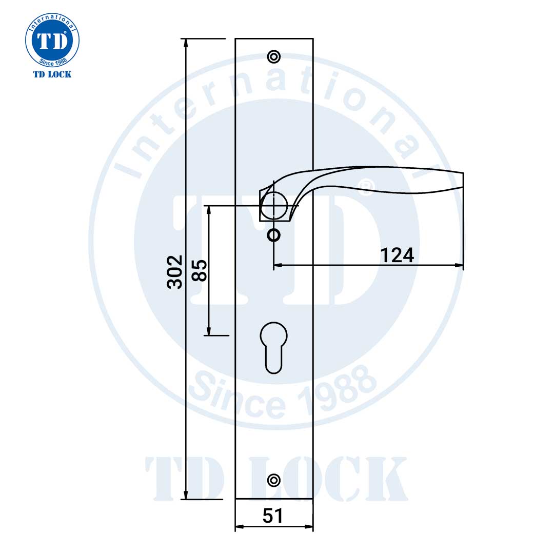 KHÓA TAY GẠT CỬA GỖ PASSI - BDH-125125-2 CỬA CHÍNH