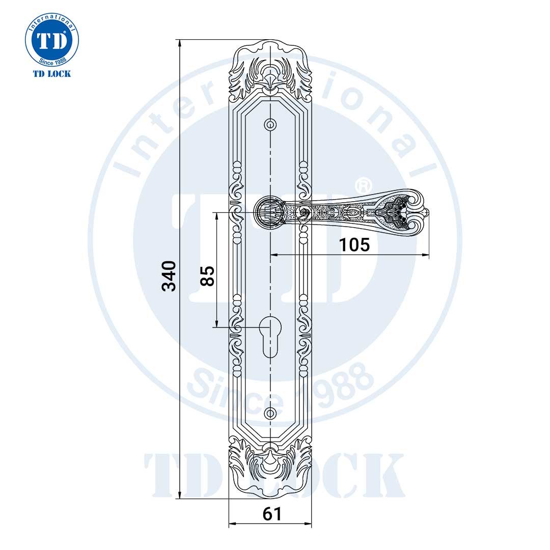 KHÓA TAY GẠT CỬA GỖ SUNRISE - BDH-128135-2 CỬA CHÍNH