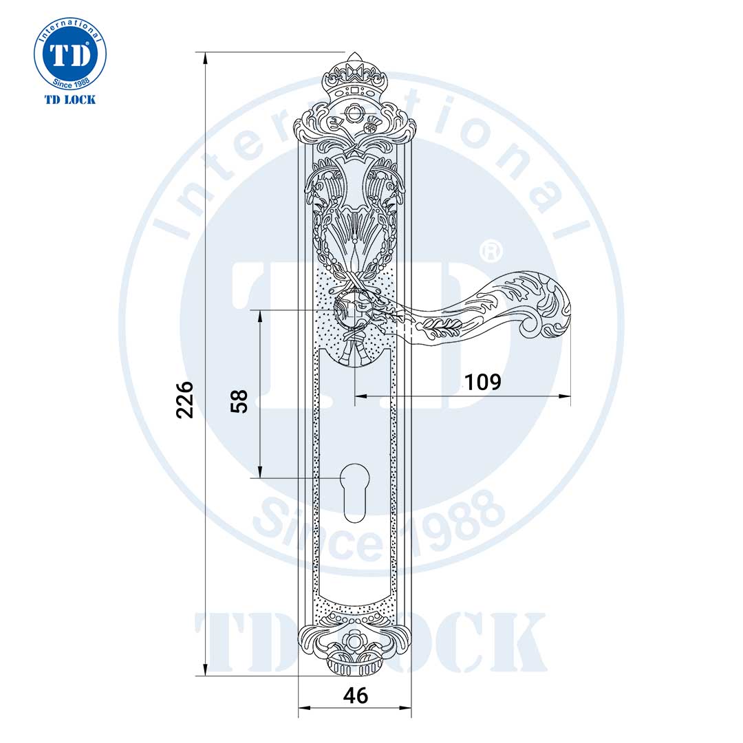 KHÓA TAY GẠT CỬA GỖ KING CROWN - BTP-179267-2 CỬA PHÒNG
