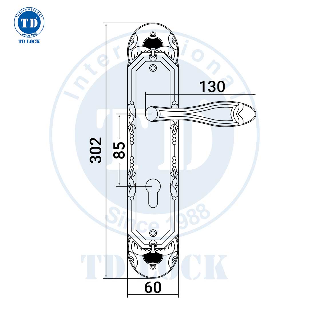 KHÓA TAY GẠT CỬA GỖ - BDH-620620-7 CỬA CHÍNH