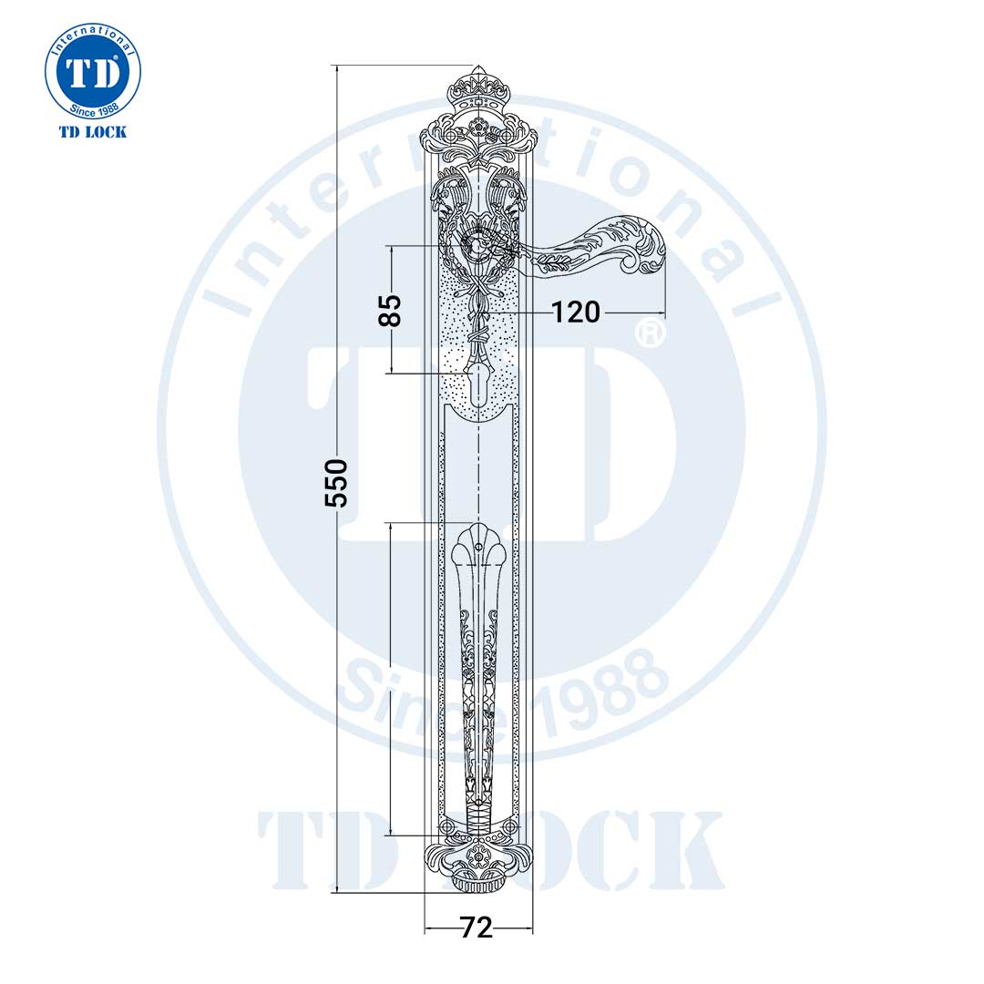 KHÓA TAY GẠT CỬA GỖ KING CROWN - BPH-126510-G CỬA SẢNH GOLD
