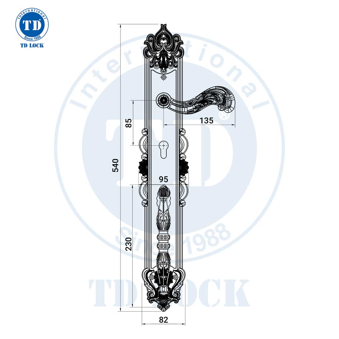 KHÓA TAY GẠT CỬA GỖ LOTUS - BPH-274541-2 CỬA SẢNH