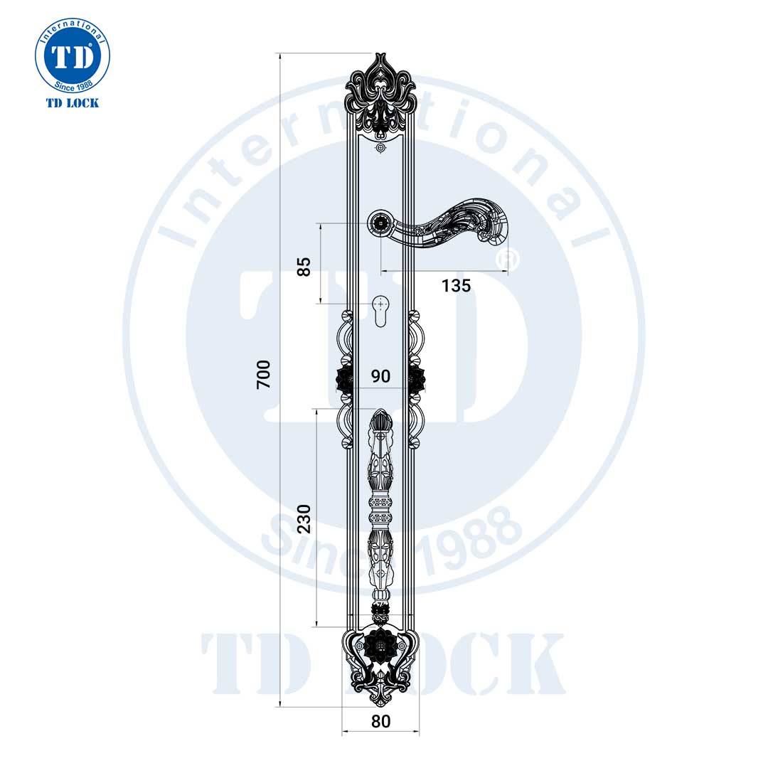 KHÓA TAY GẠT CỬA GỖ LOTUS - BPH-274741-2 ĐẠI SẢNH