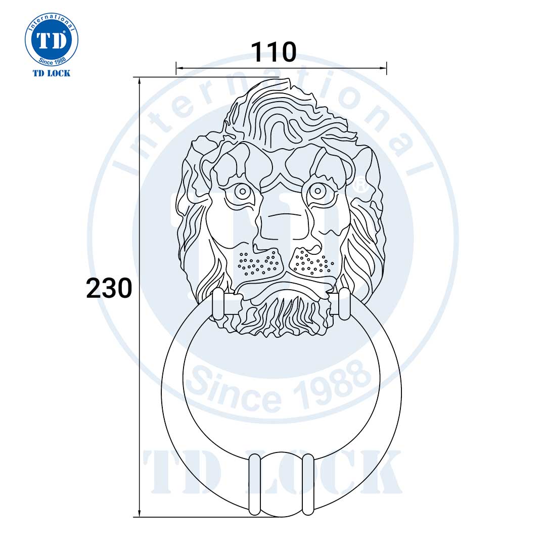 TAY NẮM SẢNH ĐẦU SƯ TỬ CỬA GỖ - BPH-68085-2 CỬA SẢNH