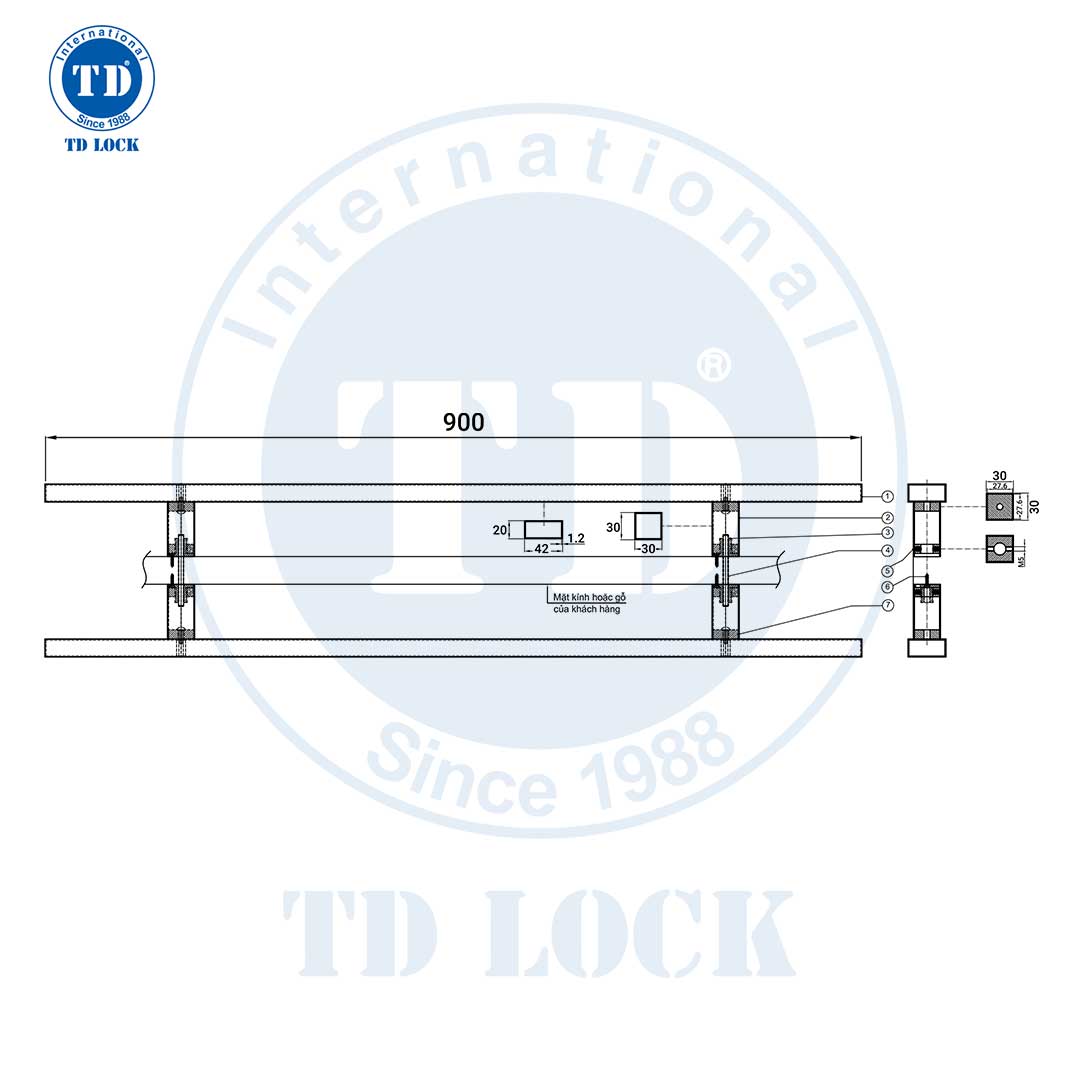TAY NẮM SẢNH CỬA GỖ - BPH-680901-2 CỬA SẢNH