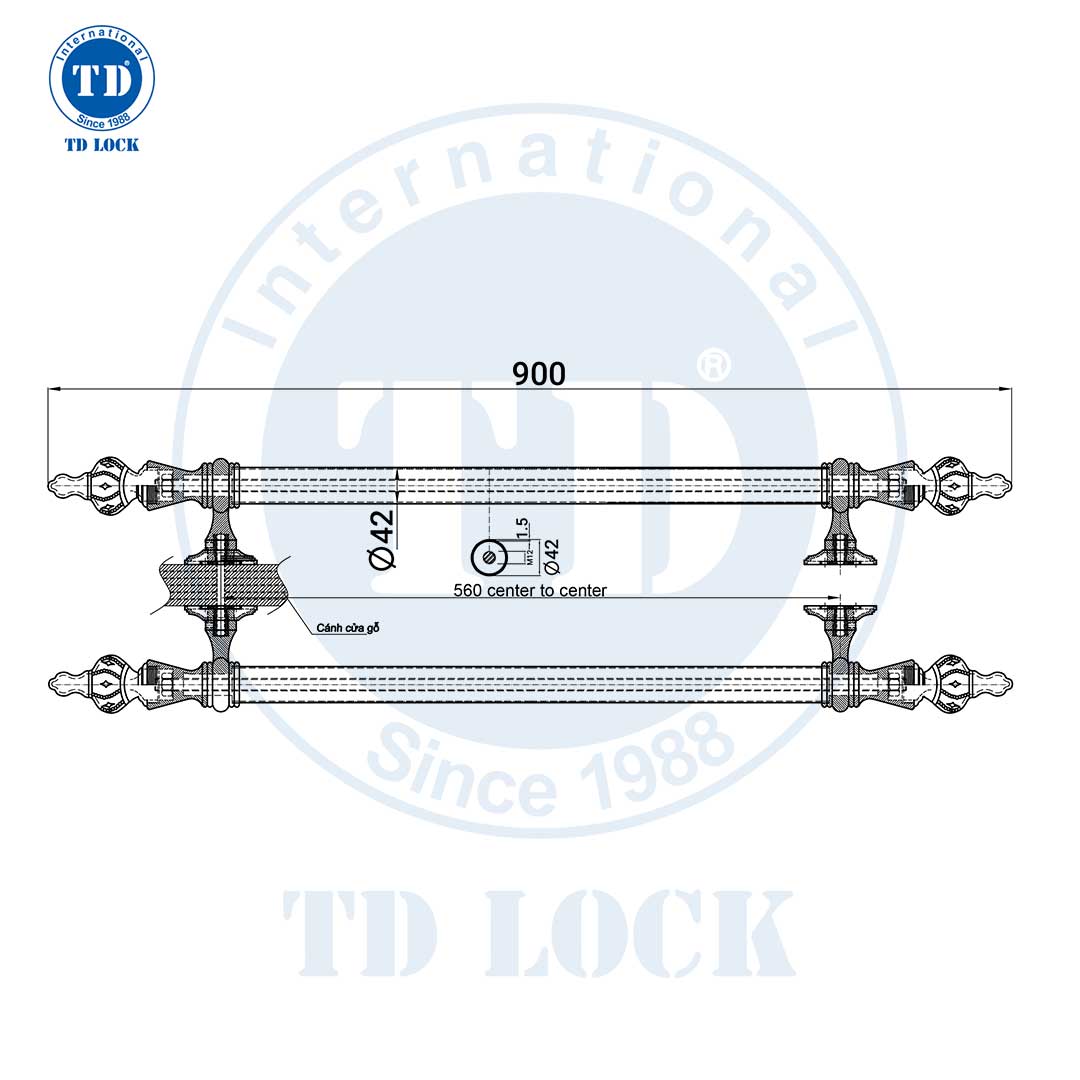 TAY NẮM SẢNH CỬA GỖ - BPH-680902-2 CỬA SẢNH