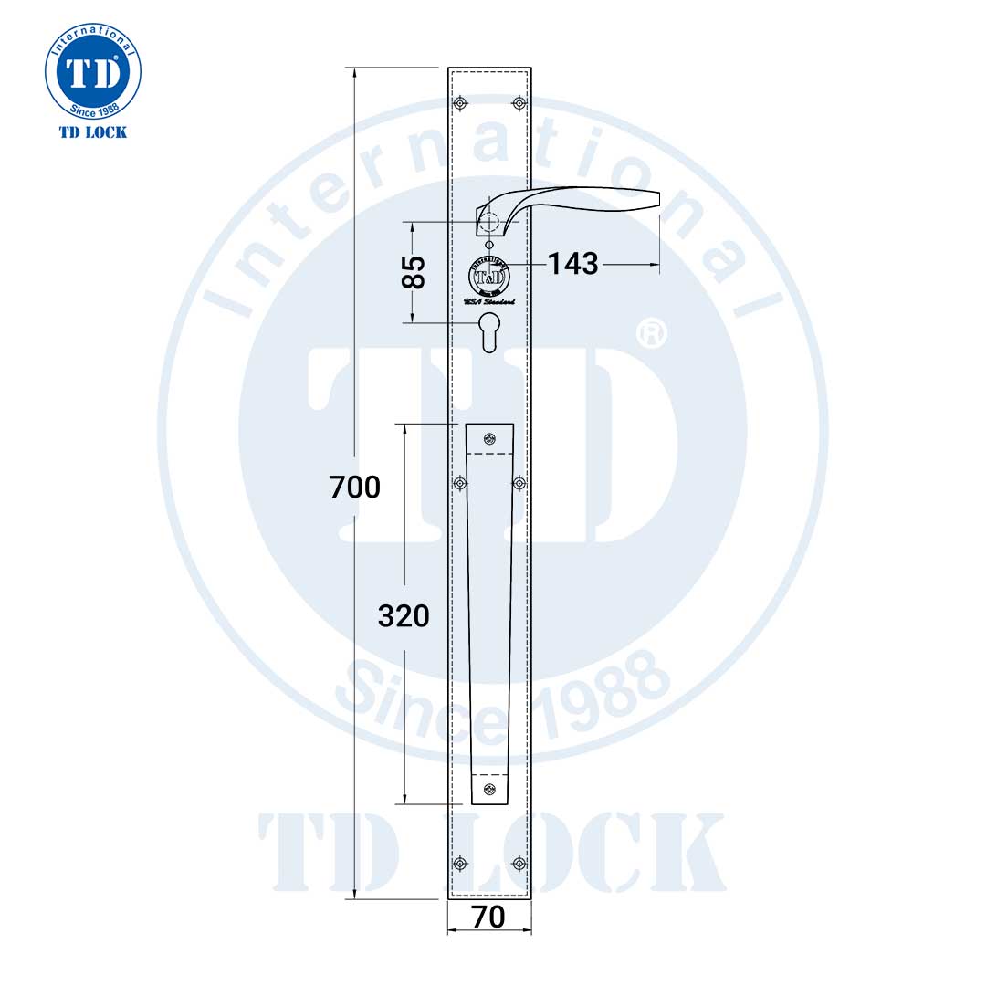KHÓA TAY GẠT CỬA GỖ PASSI - SPH-725725 CỬA SẢNH