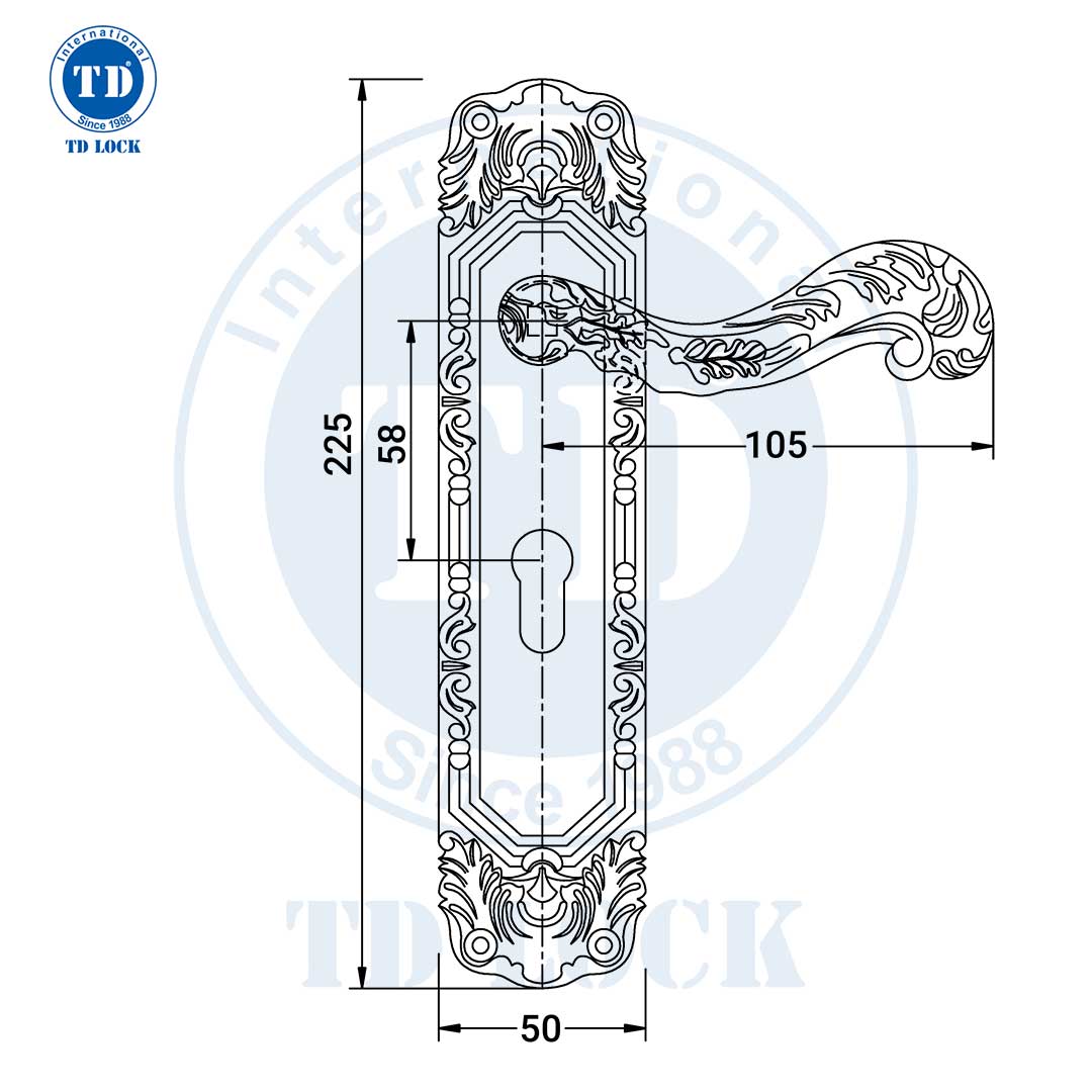 KHÓA TAY GẠT CỬA GỖ SUNNY - BTP-179235-2 CỬA PHÒNG