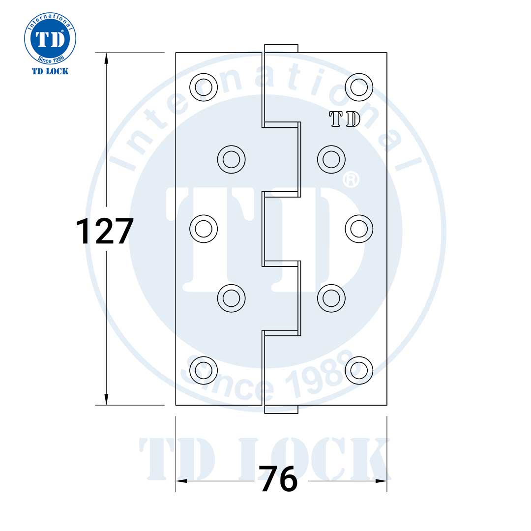 BẢN LỀ CỬA GỖ - IBL-68005-B INOX ĐEN