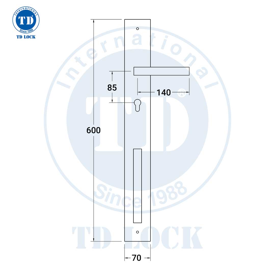 KHÓA TAY GẠT CỬA GỖ - IPH-233202-B CỬA SẢNH INOX ĐEN