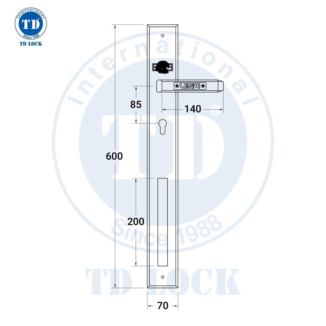 KHÓA TAY GẠT CỬA GỖ EAGLE USA - SPH-231202-O-EO CỬA SẢNH