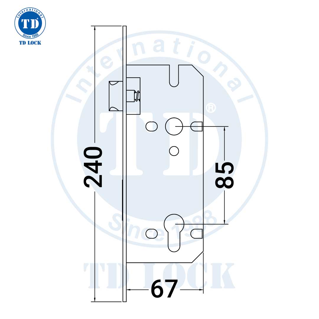 THÂN KHÓA CỬA GỖ - STK-8545