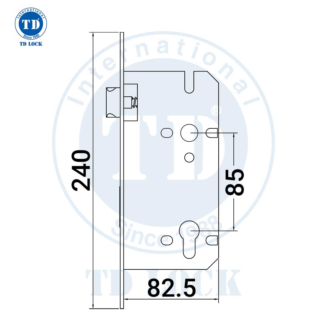 THÂN KHÓA CỬA GỖ - STK-8560