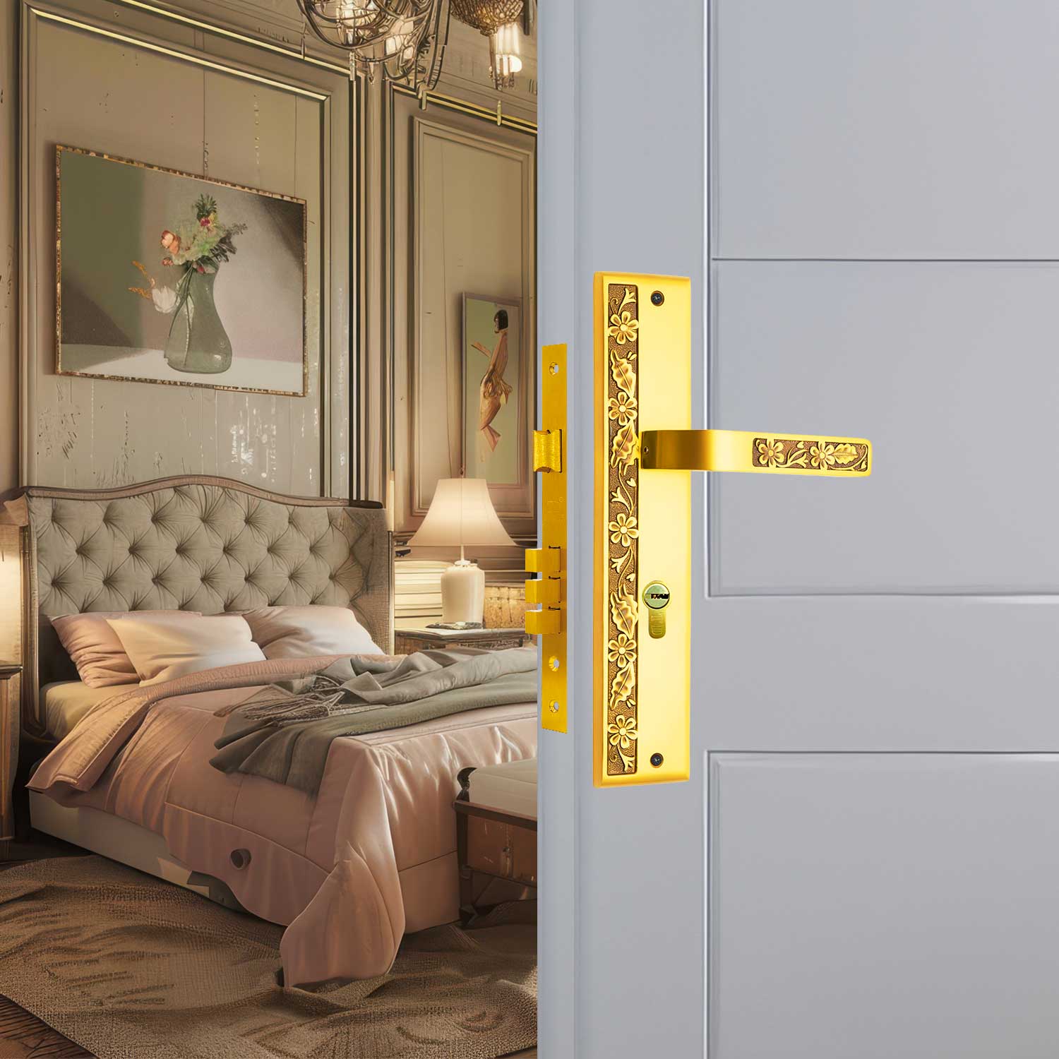 KHÓA TAY GẠT CỬA GỖ CANARY - BDH-607607-2 CỬA CHÍNH