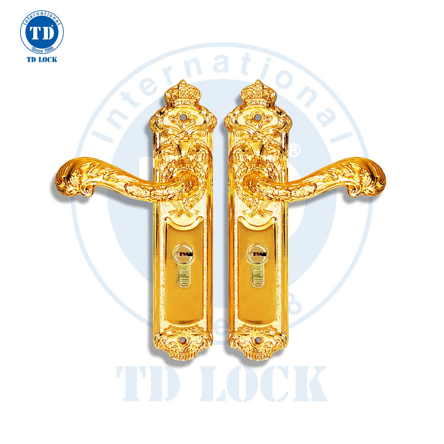 KHÓA TAY GẠT CỬA GỖ KING CROWN - BTP-179230-G CỬA PHÒNG GOLD