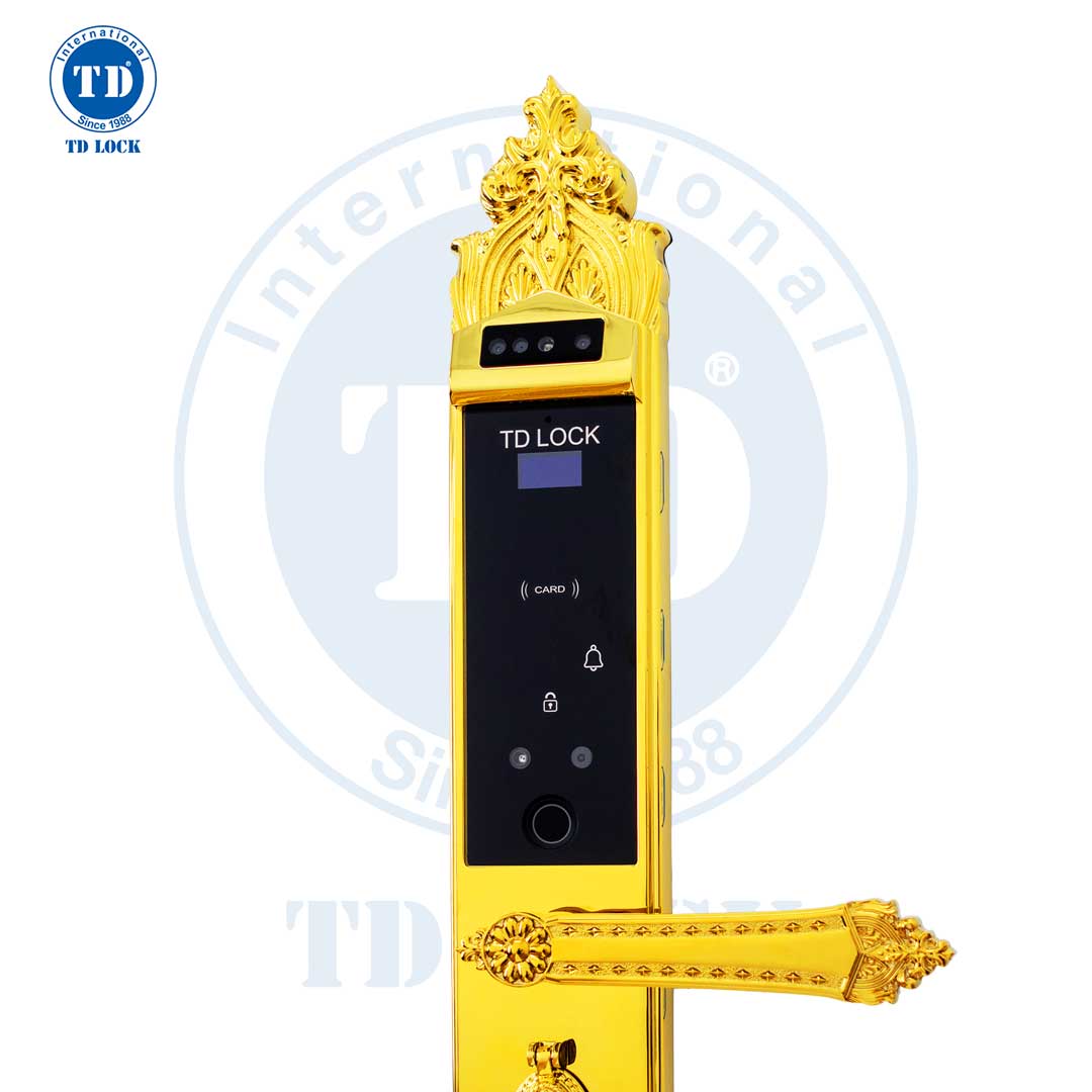 KHÓA ĐIỆN TỬ THÔNG MINH CỬA GỖ MẠ 24K - BSM-680489-G