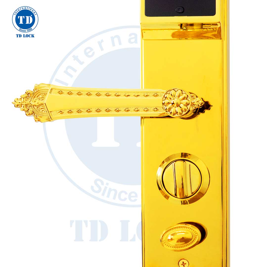 KHÓA ĐIỆN TỬ THÔNG MINH CỬA GỖ MẠ 24K - BSM-680489-G