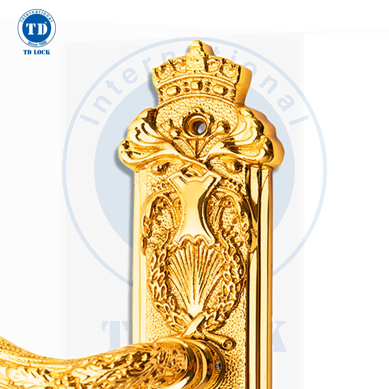 KHÓA TAY GẠT CỬA GỖ KING CROWN - BDH-179266-G CỬA CHÍNH GOLD