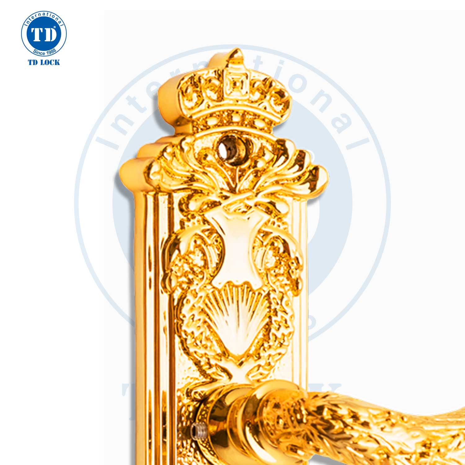KHÓA TAY GẠT CỬA GỖ KING CROWN - BTP-179267-G CỬA PHÒNG GOLD