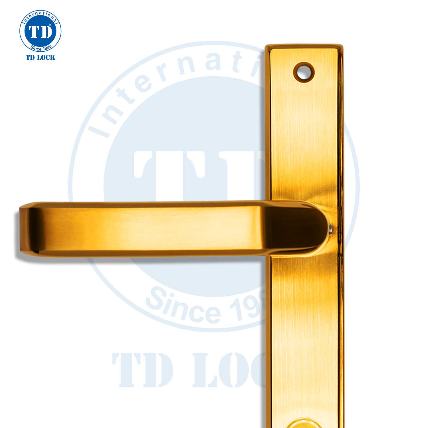 KHÓA TAY GẠT CỬA NHÔM ĐƠN ĐIỂM - SDH-237251-S-G GOLD