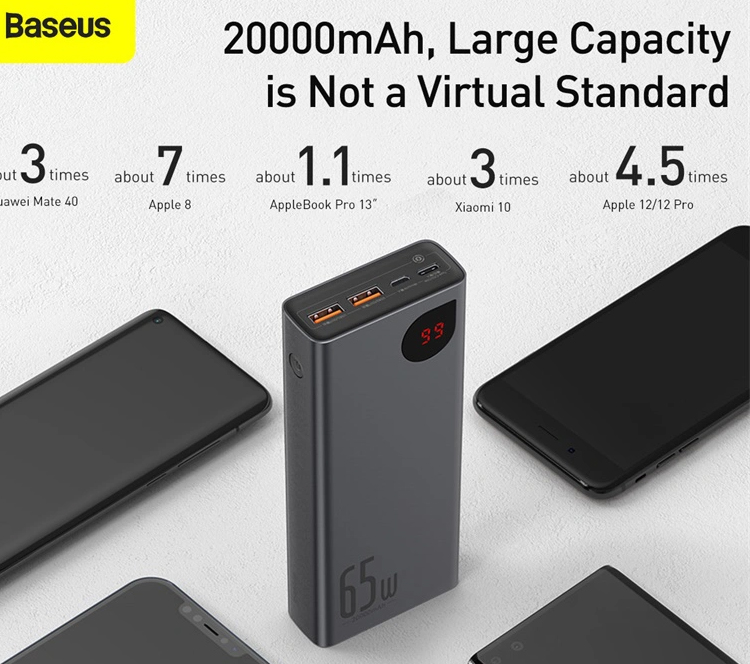 Sạc dự phòng 22.5W Baseus Adaman Metal Digital Display Quick Charge Power Bank