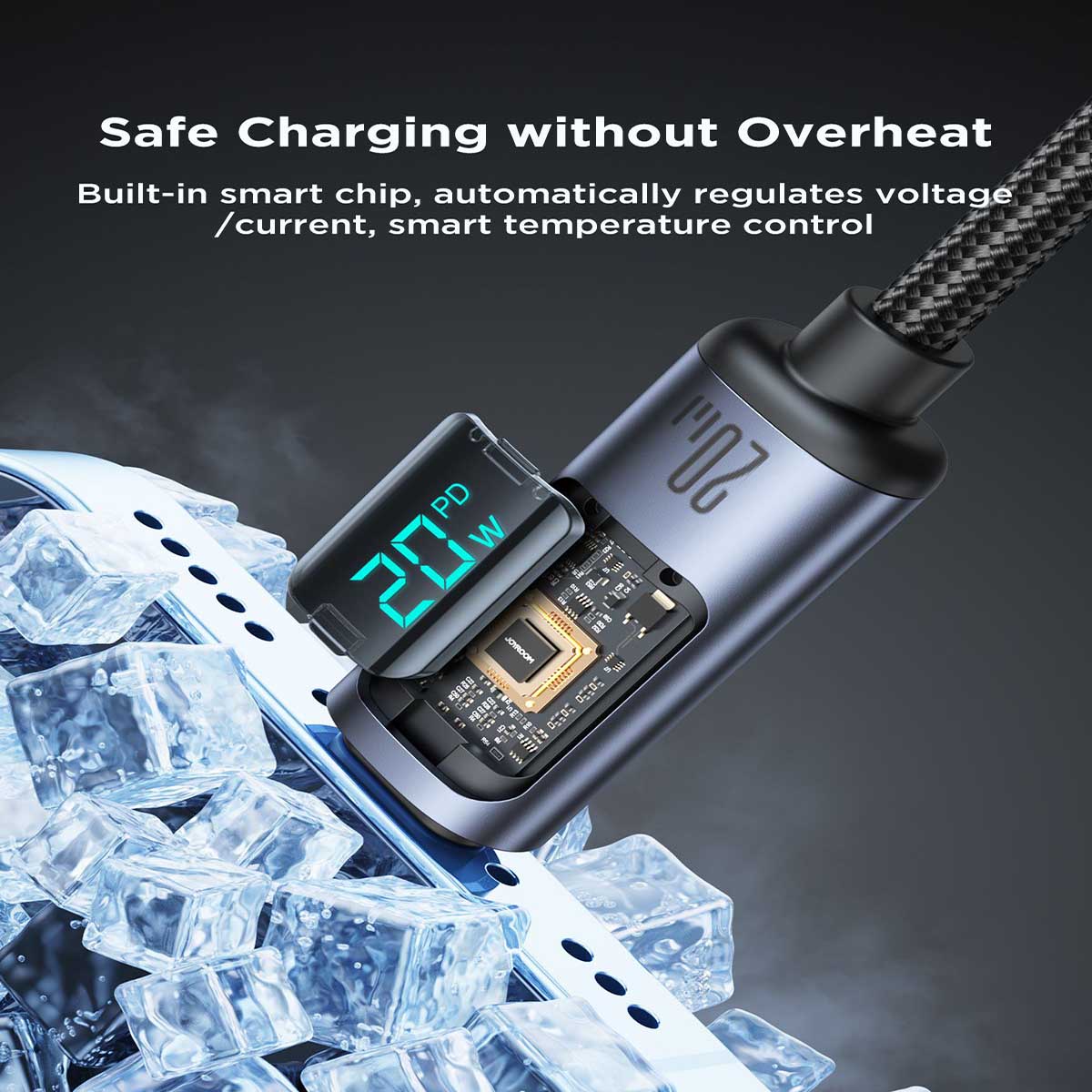 Cáp sạc iPhone Joyroom Prism hiển thị công suất truyền data