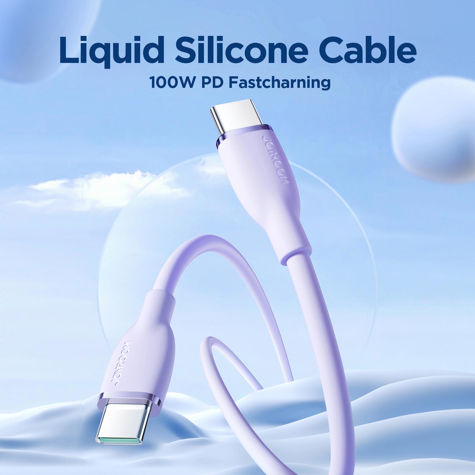 Cáp sạc Joyroom 100W SA29 Colorful Liquid Silicone màu sắc