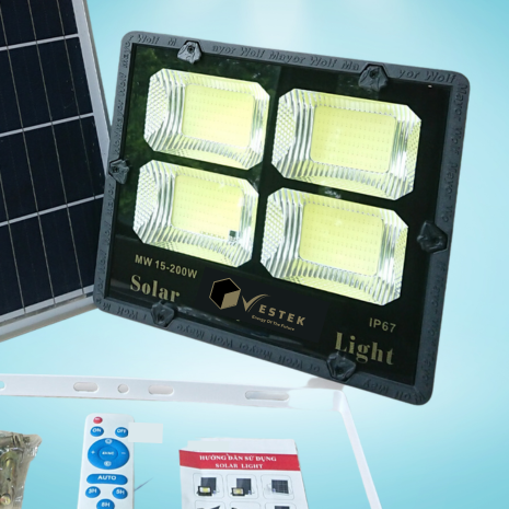 Đèn Pha Năng Lượng Mặt Trời VesTek 4 Khoang 200W - VTPK200-1