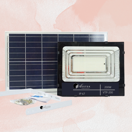 Đèn Pha Năng Lượng Mặt Trời VesTek 200W - VTP200-2