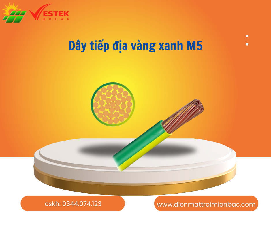 Dây tiếp địa vàng xanh M5