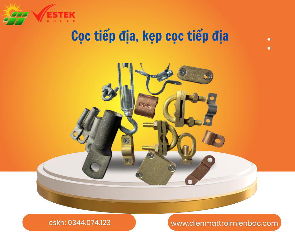 Cọc tiếp địa, kẹp cọc tiếp địa