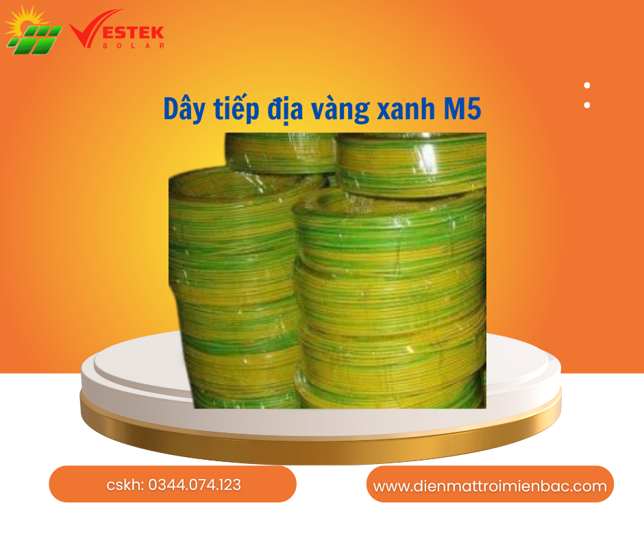 Dây tiếp địa vàng xanh M5