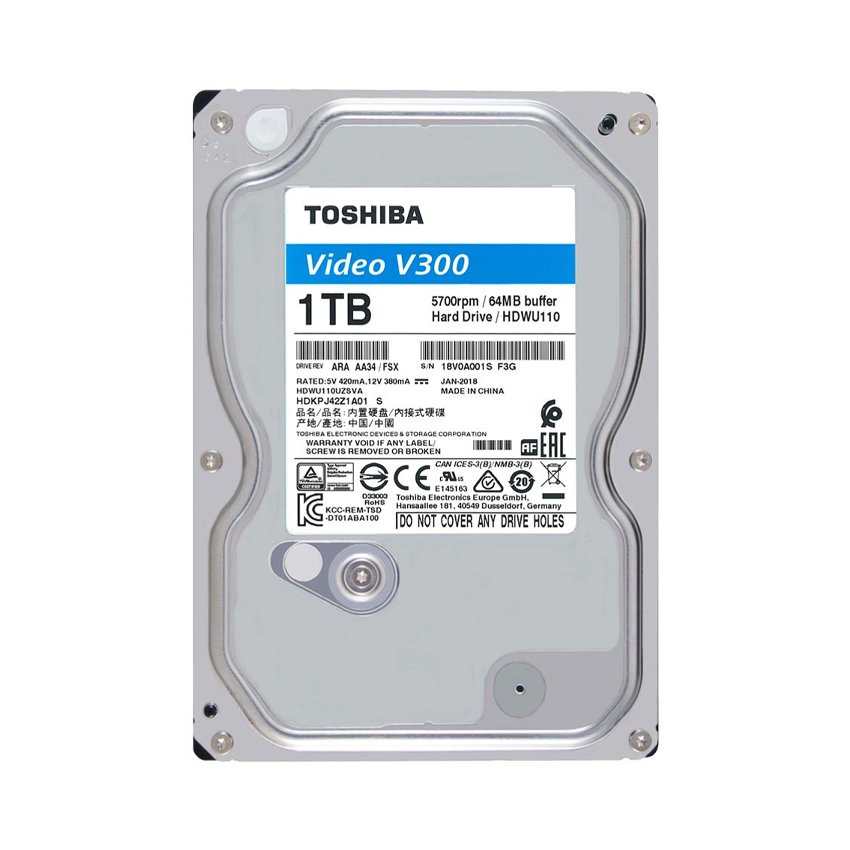 Ổ cứng TOSHIBA AV 1TB 3.5 Sata