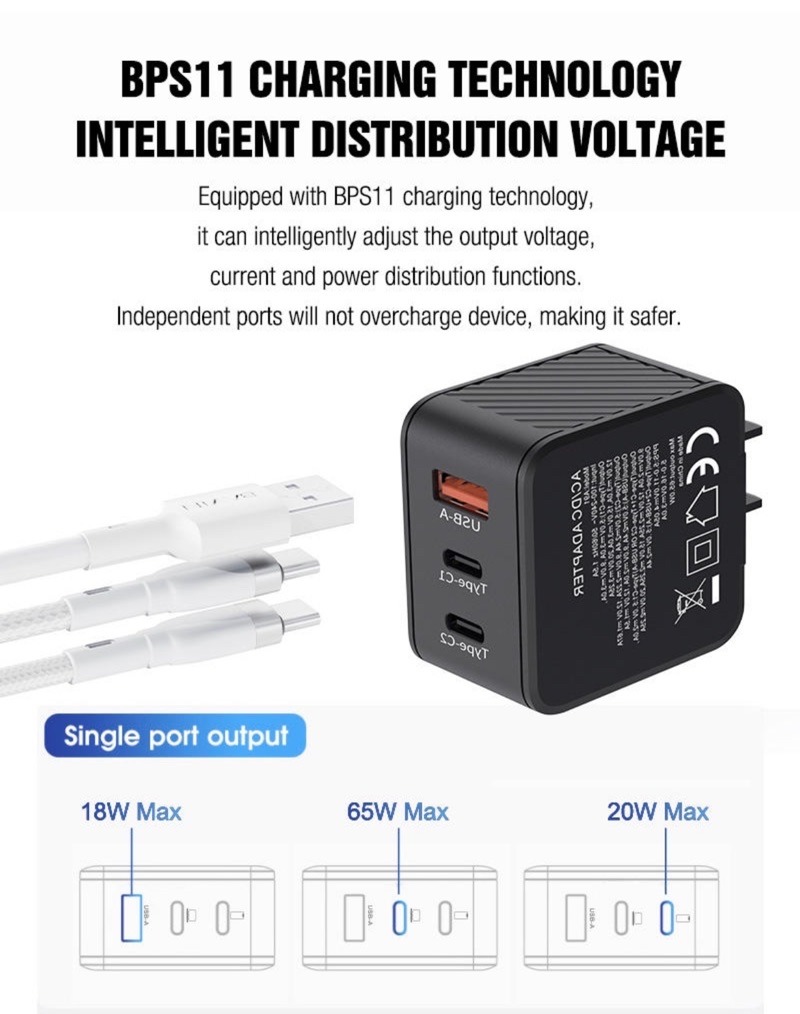 Củ sạc nhanh cao cấp Deji A91 65W