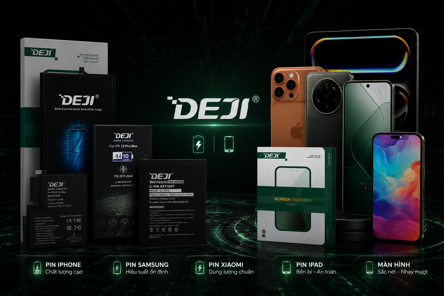 Pin Deji cho iPad Pro 12.9 Gen 3 (2018) Gen 4 (2020) | A2043 | A1876 | A1895