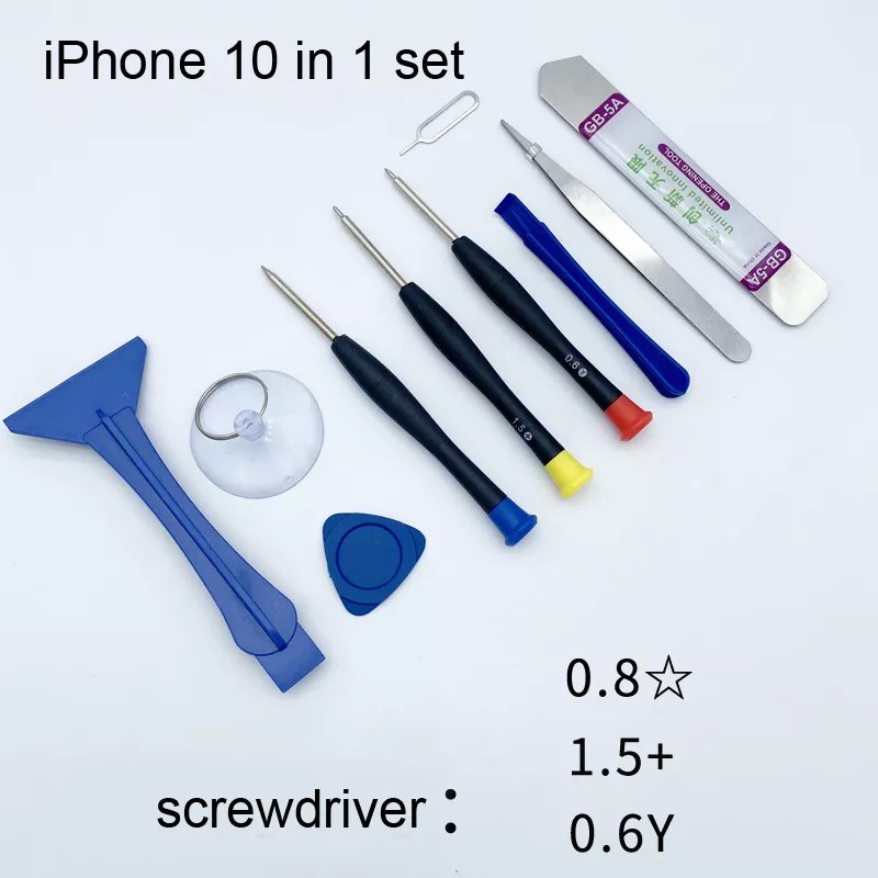 Bộ tua vít cao cấp 10 in 1 mở full dòng từ iPhone 4 tới iPhone 16 Pro Max