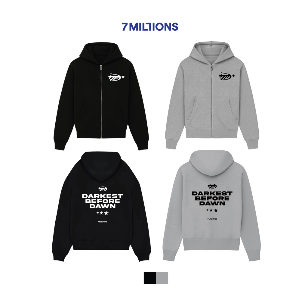 Hoodie Darkest Đen / Xám