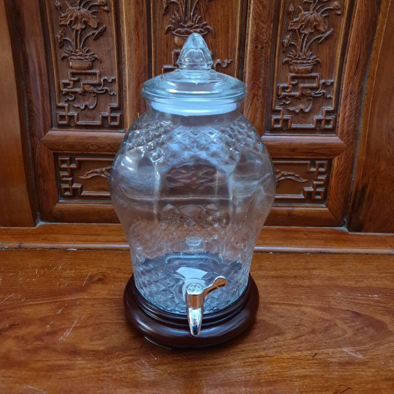 Bình Ngâm Rượu Thủy Tinh 8833_ 3 Lít, 6 Lít, 8 Lít, 10 Lít, 15 Lít Có Van và Không Van