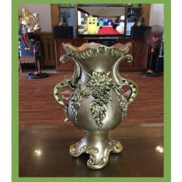 Bình hoa composite Cúp 83 H41cm ( cắm lông công, hoa lụa...)💯BAO BỂ VỠ💯