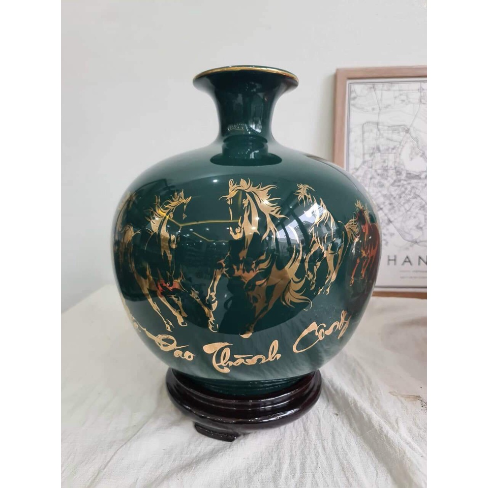 🔥[Giàu sang] Lọ hoa hút lộc - bình hút tài lộc gốm sứ bát tràng (Cao 28cm & 30cm)