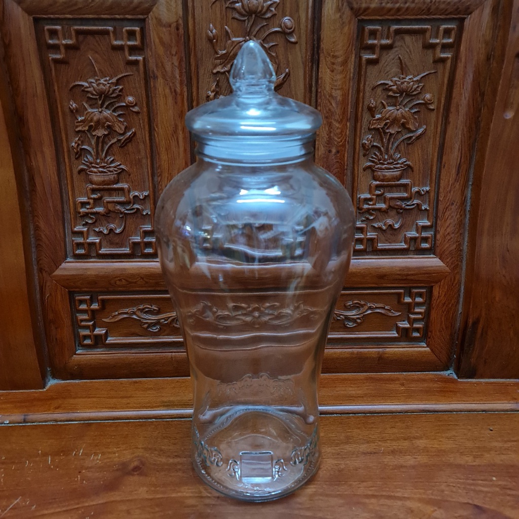 Bình Ngâm Rượu Sâm Thủy Tinh loại 6 lít, 10 lít và 15 lít Có Vòi và Không Vòi