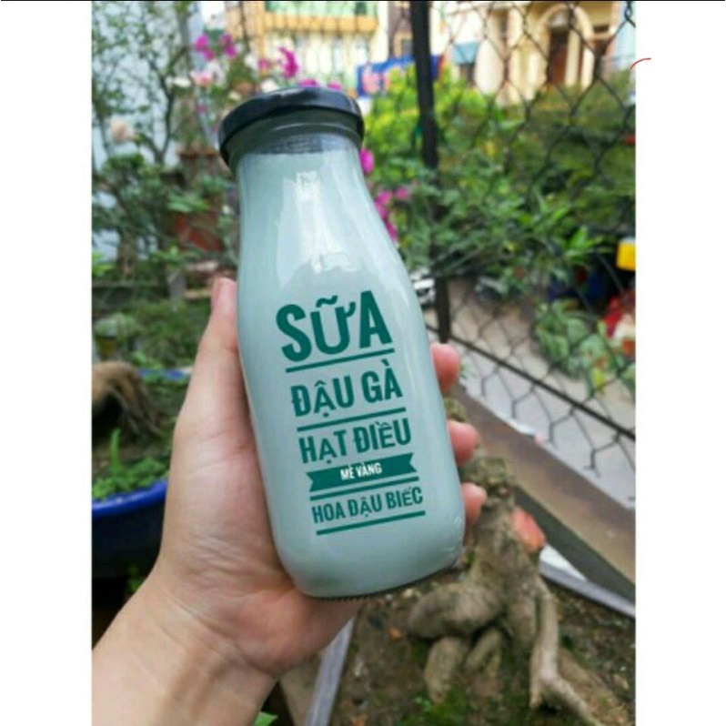 Chai thủy tinh nắp tròn/ Lọ thủy tinh nắp thiếc đựng thực phẩm detox 300ML